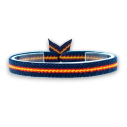 Pulsera bandera España elástica y ajustable para mujer y hombre.