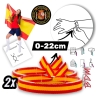 Pulsera de tela bandera de España con cierre ajustable, colgador de coche. Ancho 10 mm. Elegir cantidad
