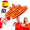Pulsera de tela bandera de España con cierre ajustable, colgador de coche. Ancho 10 mm. Elegir cantidad