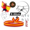 Pulsera de tela bandera de España con cierre ajustable, colgador de coche. Ancho 10 mm. Elegir cantidad