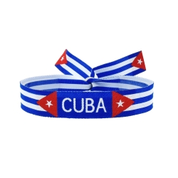 Pulsera Bandera de Cuba | Estrella Solitaria Cubana | Brazalete Ajustable (14-20 cm) | Orgullo Cubano y Souvenir Unisex