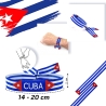 Pulsera Bandera de Cuba | Estrella Solitaria Cubana | Brazalete Ajustable (14-20 cm) | Orgullo Cubano y Souvenir Unisex
