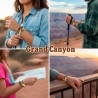 Pulsera Parques Nacionales USA | Yosemite, Gran Cañón, Yellowstone, Zion y Smoky Mountains | Brazalete Ajustable (14-20 cm)
