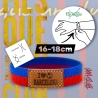 Pulsera y Llavero Azulgrana Barcelona y Futbol | Tela Elástica "I Love Barcelona" | 2 tallas | Pack o Individual | Hinchas Cules