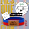 Pulsera y Llavero Azulgrana Barcelona y Futbol | Tela Elástica "I Love Barcelona" | 2 tallas | Pack o Individual | Hinchas Cules