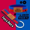 Pulsera y Llavero Azulgrana Barcelona y Futbol | Tela Elástica "I Love Barcelona" | 2 tallas | Pack o Individual | Hinchas Cules