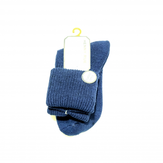 Calcetines lisos en color azul de algodón para mujer talla 35-40